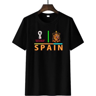 FIFA เสื้อยืด Distro T-Shirt UNISEX QATAR LOGO SPAIN World Cup