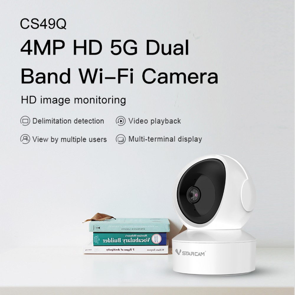 ภาพหน้าปกสินค้าVstarcam กล้องวงจรปิดกล้องใช้ภายใน รุ่นCS49Q ความละเอียด4ล้าน รองรับwifi5G ใหม่ล่าสุด By.Center-it จากร้าน center_it บน Shopee