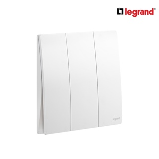 Legrand สวิตช์ทางเดียว 3 ช่อง สีขาว 3G 1Way Switch 16AX รุ่นมาเรียเซนต์ | Mallia Senses |Matt White| 281004MW | BTiSmart