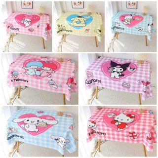 ผ้าปูโต๊ะ ผ้าคลุมโต๊ะ  SANRIO  ผ้านุ่มลื่น กันน้ำ - ขนาด 96×150 cm