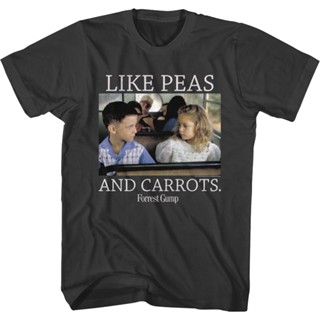 Like Peas And Carrots Forrest Gump T-Shirt เสื้อยืดไม่ต้องรีด เสื้อยืดสไตล์เกาหลี