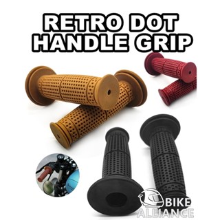 Retro DOT แฮนด์มือจับยาง สไตล์เรโทร สําหรับ HARLEY THROTTLE BAR DOMINO VESPA