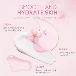 ภาพขนาดย่อของภาพหน้าปกสินค้าLAIKOU Japan Sakura Skin Care Set Brighten Skin Tone Nourishing Moisturizing Skincare 5pcs/Set จากร้าน laikou.thailand บน Shopee ภาพที่ 6