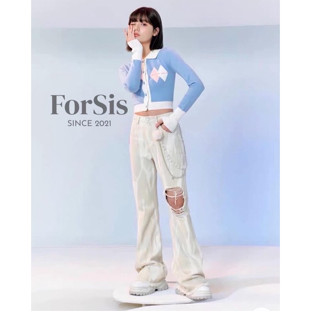 forsis-เสื้อไหมพรมกึ่งครอป