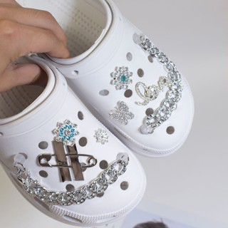 Crocs Jibbitz ชุดปุ่มคริสตัล DIY สําหรับรองเท้า