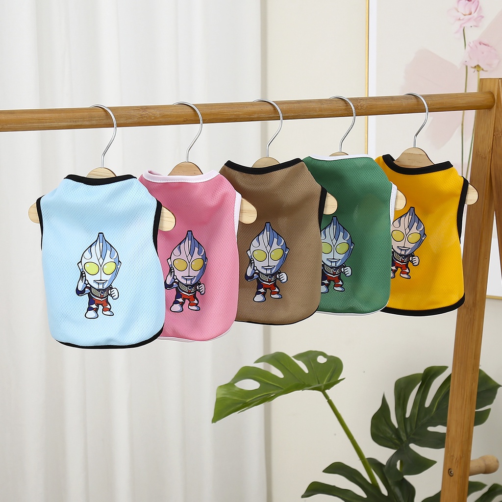 เสื้อยืดแขนกุด-แบบนิ่ม-พิมพ์ลายการ์ตูน-สําหรับสัตว์เลี้ยง-สุนัข-แมว-ไซซ์-xs-2xl
