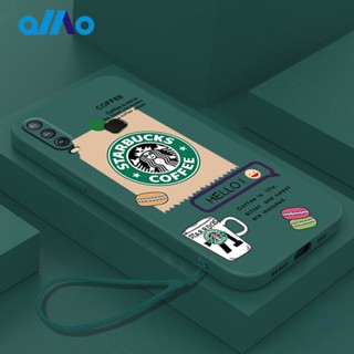 ใหม่ เคสโทรศัพท์ ซิลิโคนนิ่ม กันกระแทก ลายฉลาก Starbucks พร้อมสายคล้อง แฟชั่น สําหรับ VIVO Y17 Y3 Y3S 2020 Y15 Y12 U3X U10 Y11 2019 Y12i