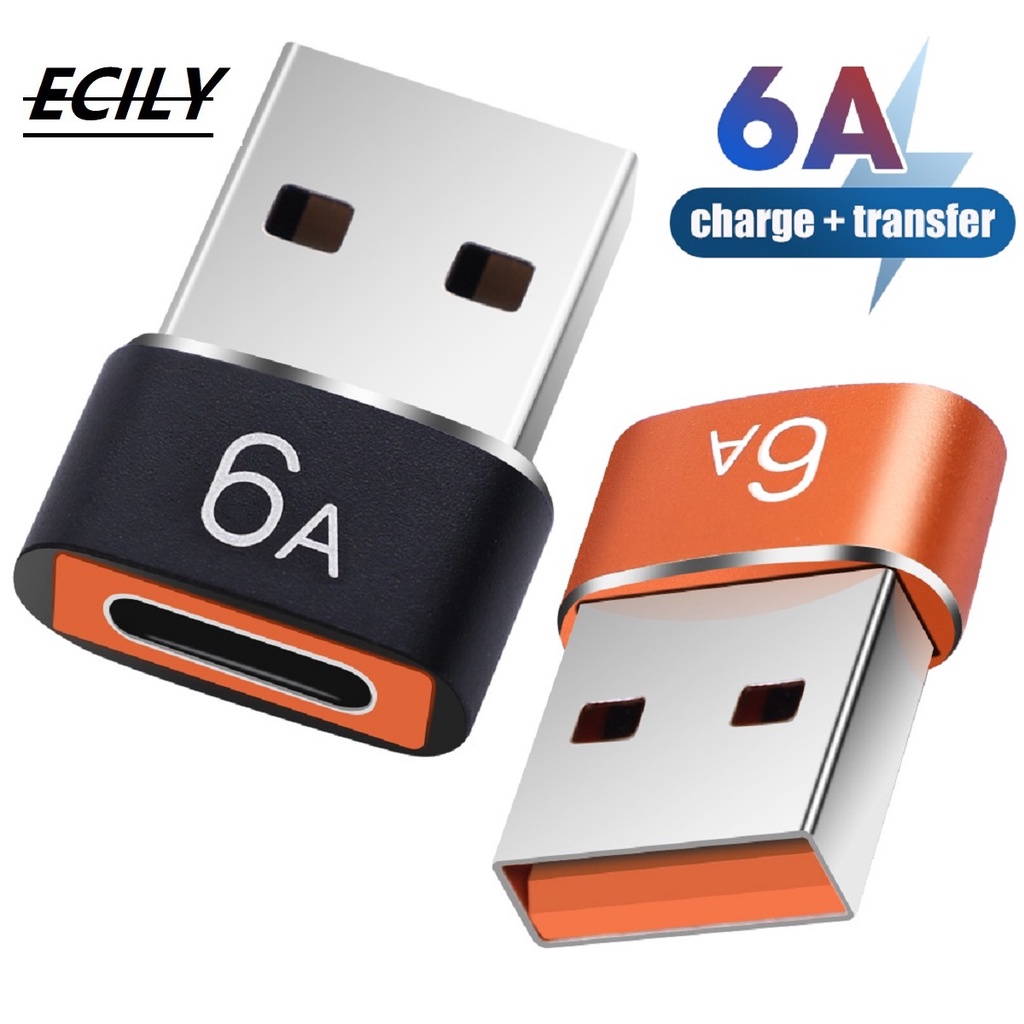 ecily-อะแดปเตอร์แปลง-6a-type-c-เป็น-usb-3-0-otg-usb-c-ตัวเมีย-เป็น-usb-ตัวผู้-สําหรับโทรศัพท์-และแผ่นเชื่อมต่อ-usbc-otg