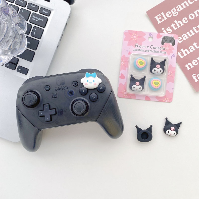 เคสซิลิโคน-ลายการ์ตูน-สําหรับจอยสติ๊ก-nintendo-switch-thumb-grip-switch-pro-4-ชิ้น-ต่อชุด