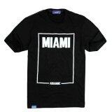 AQUANINE เสื้อยืด HIP STREET ลาย MIAMI(สีดำ)