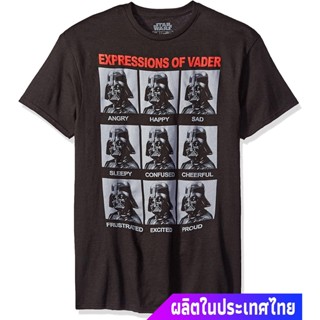 เสื้อยืดสีพื้น Star Wars The Many Expressions Of Darth Vader Mens T-shirt discount Star Wars สตาร์ วอร์ส