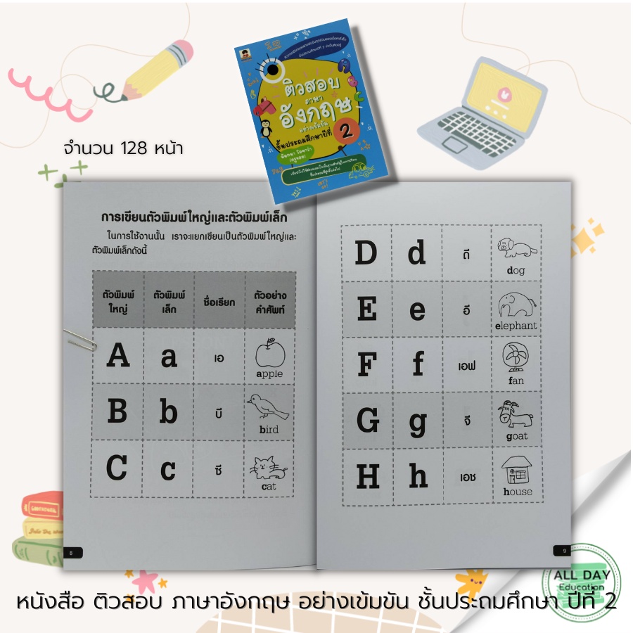 หนังสือ-ติวสอบ-ภาษาอังกฤษ-อย่างเข้มขัน-ชั้นประถมศึกษาปีที่-2-book-caff-learning-คู่มือ-การเรียน-สอน-ข้อสอบ-เฉลย