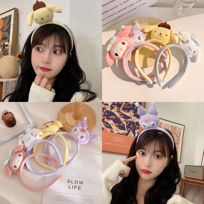 ที่คาดผม-ผ้ากํามะหยี่ขนนิ่ม-ลายการ์ตูน-cinnamon-dog-melody-น่ารักมาก-2022-chusoeny