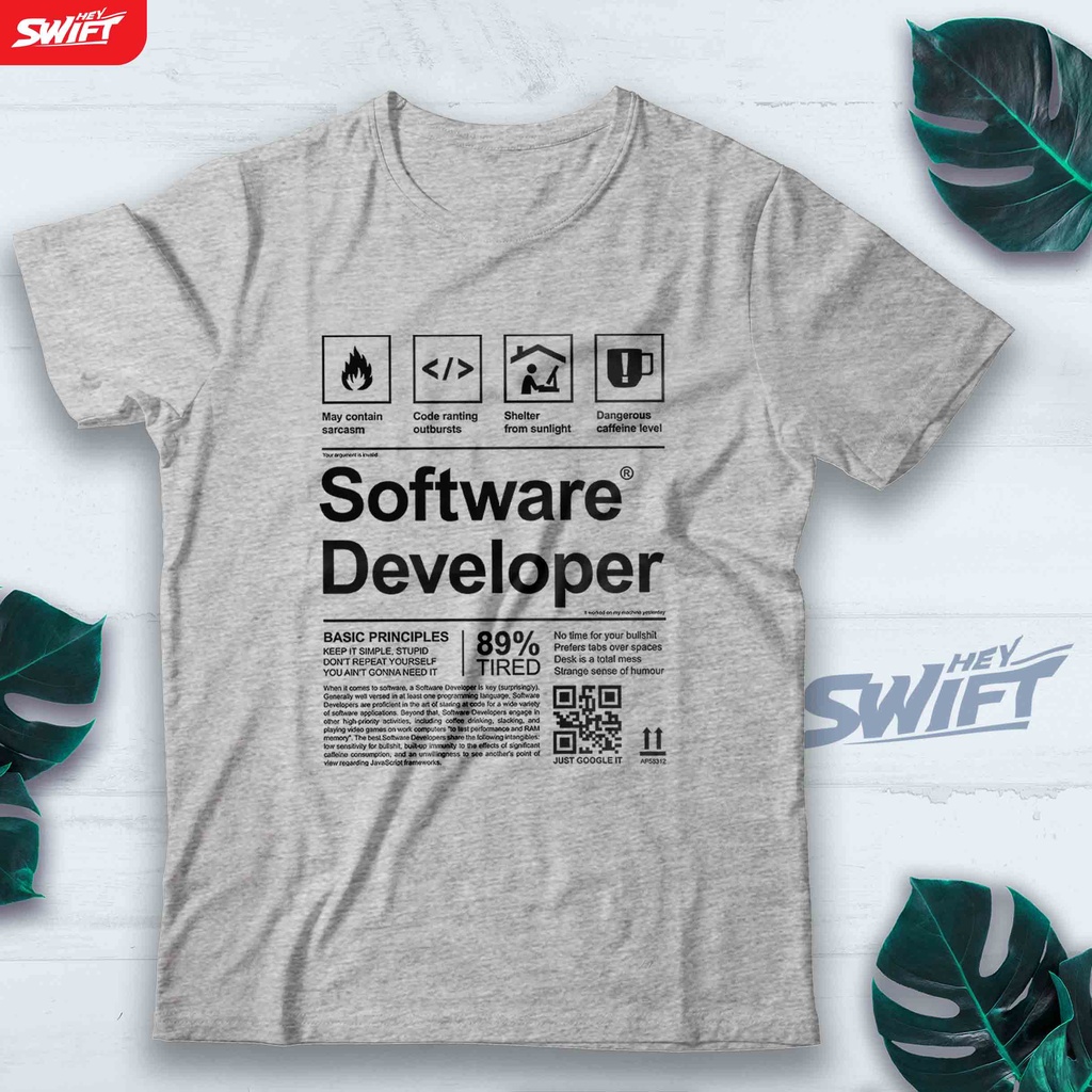 เสื้อยืด SOFTWARE DEVELOPER LABEL ENGINEER CODING PROGRAMMER TSHIRT ...