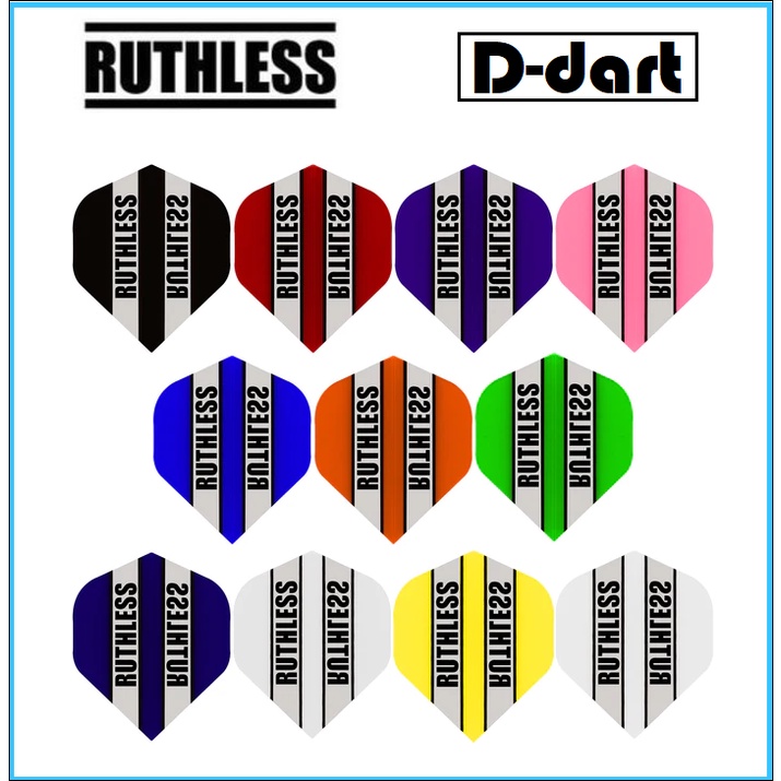 Ruthless Dart Flights - Standard 100 Micron Clear Panel Darts Flight ...