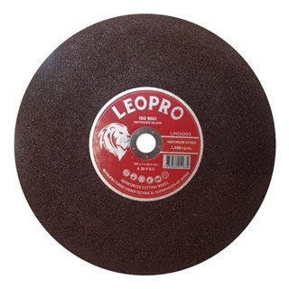 LEOPRO LP03003 แผ่นตัดเหล็กสีแดง 14" 355x3.2x25.4mmx1F [A30P] (25แผ่น/ลัง)