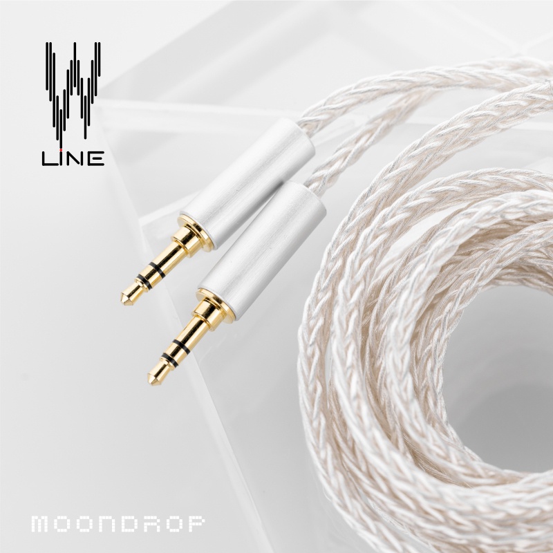 moondrop-line-v-w-6n-สายเคเบิลอัพเกรดหูฟัง-ชุบเงิน-สําหรับ-moondrop-iems