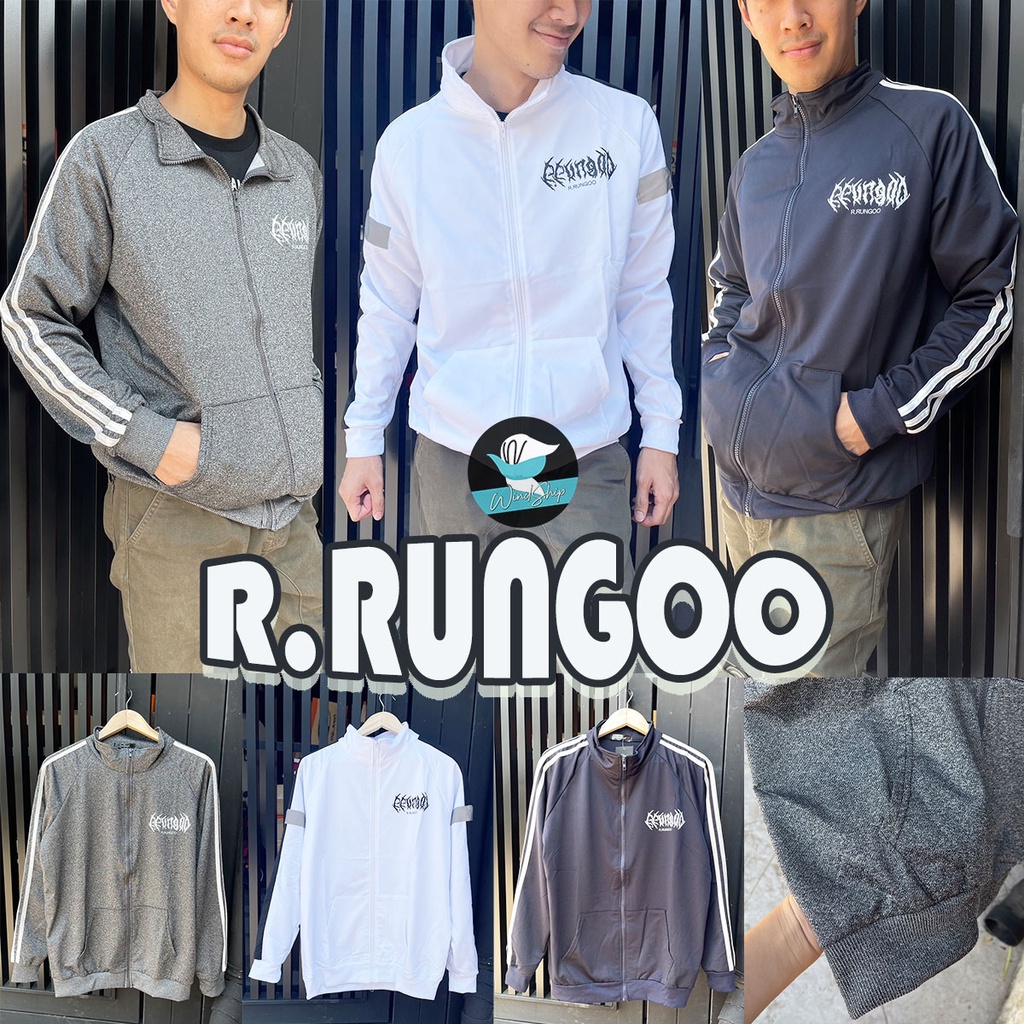 ภาพหน้าปกสินค้าเสื้อกันหนาว เสื้อแขนยาว R.Rungoo เสื้อแจ็คเก็ต ผ้าเกาหลี ซิปหน้า