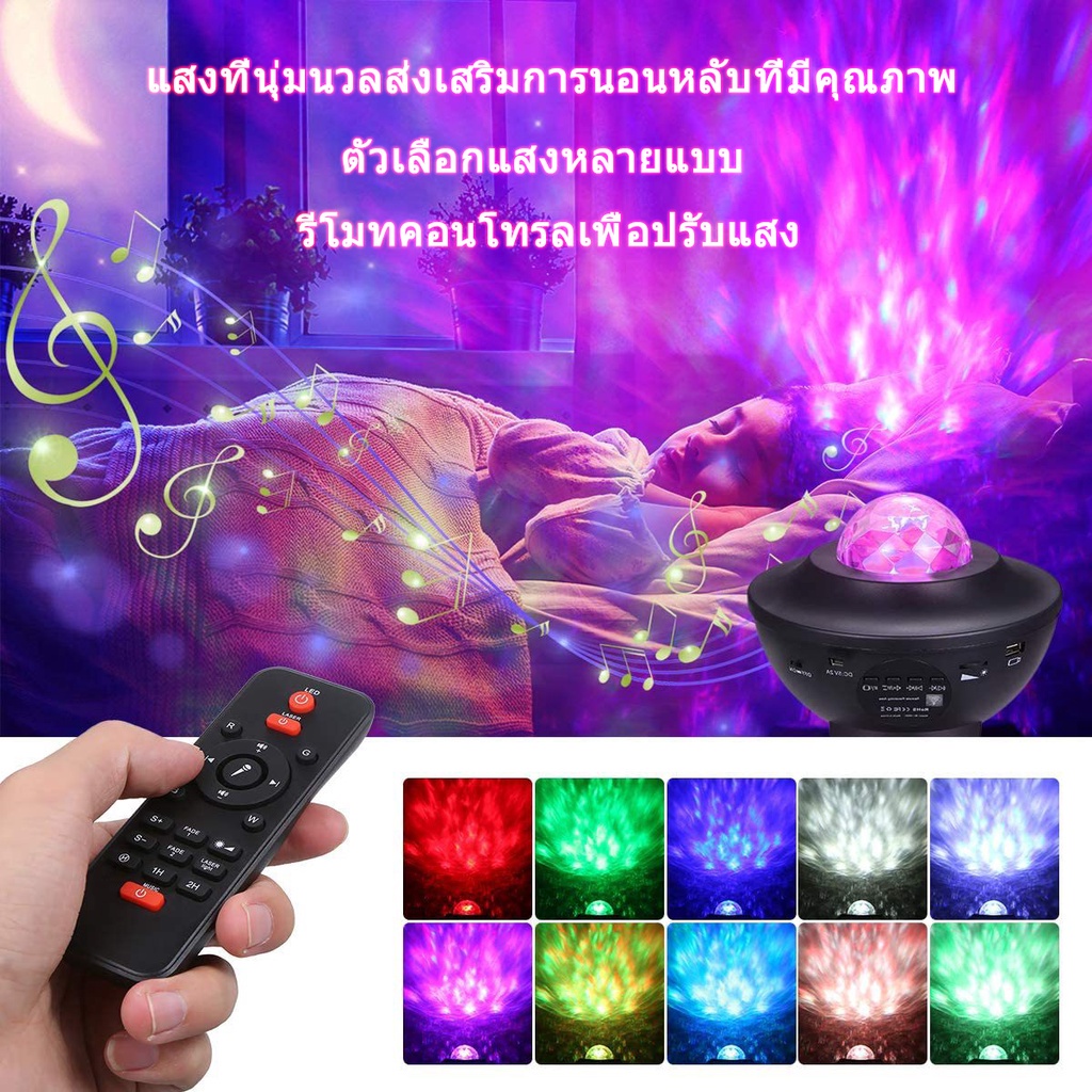 sky-projector-แสงดาวโคมไฟดาว-โคมไฟโปรเจคเตอร์-ไฟดาว-กาแลคซี่-พร้อมลำโพงบลูทูธ-ไฟแต่งห้อง-ไฟตกแต่งห้องนอน