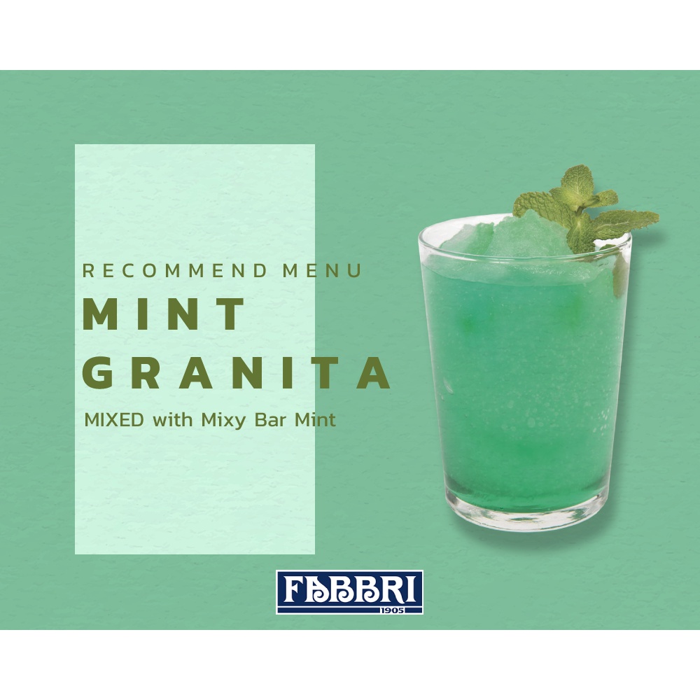 น้ำเชื่อม-fabbri-mixybar-mint-syrup-1000ml-รสมินต์