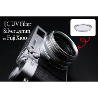 ฟิลเตอร์ MCUV Ultra Slim 49mm JJC สีเงิน สีดำ F-WMCUV49 สำหรับ FUJI X100V X100F LEICA Q2 Q