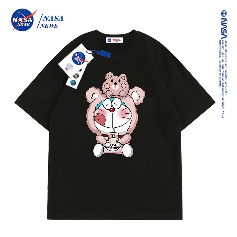 เสื้อยืดแขนสั้น-คอกลม-ผ้าฝ้าย-ทรงหลวม-พิมพ์ลายการ์ตูนอนิเมะ-nasa-แฟชั่นฤดูร้อน-สําหรับผู้ชาย-และผู้หญิง