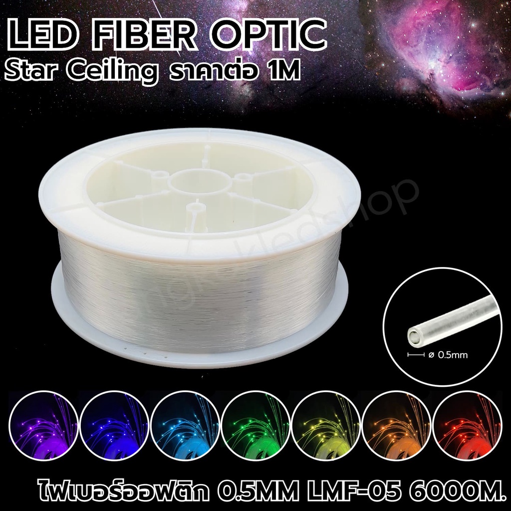 led-fiber-optic-สายไฟเบอร์ออฟติก-ขนาด-0-5mm-lmf-05-1-เมตร-สายเคเบิลใยแก้วนำแสงสำหรับตกแต่ง-ราคาต่อ-1-เมตร