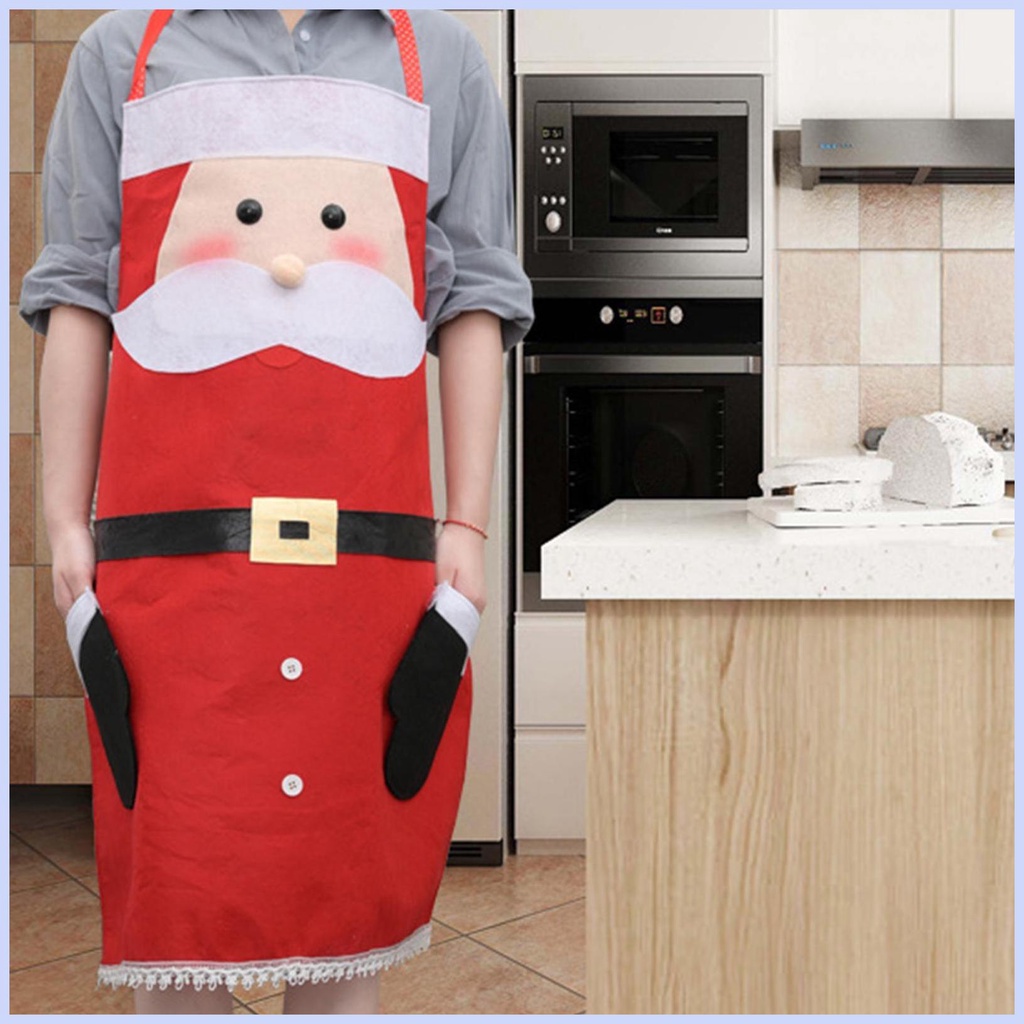 ผ้ากันเปื้อน-ลายซานตาคลอส-คริสต์มาส-ขนาด-average-สําหรับผู้ใหญ่-ใช้ในครัว-ปาร์ตี้ปีใหม่