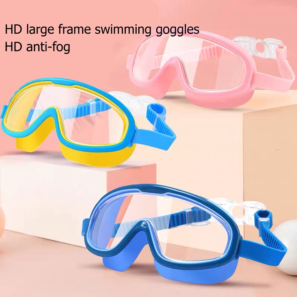 ภาพหน้าปกสินค้า(พร้อมส่ง) 2205 แว่นตาว่ายน้ำเด็ก กัน หลากสี ไร้ฝ้า แว่นเด็ก ปรับกันน้ำได้