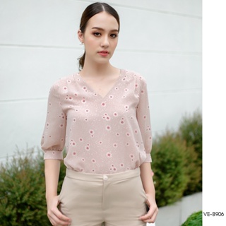 AMILA Blouse VE-B906 by VERONIQA ชิฟฟอนปริ้นท์ แขนสั้น IGPU22-6