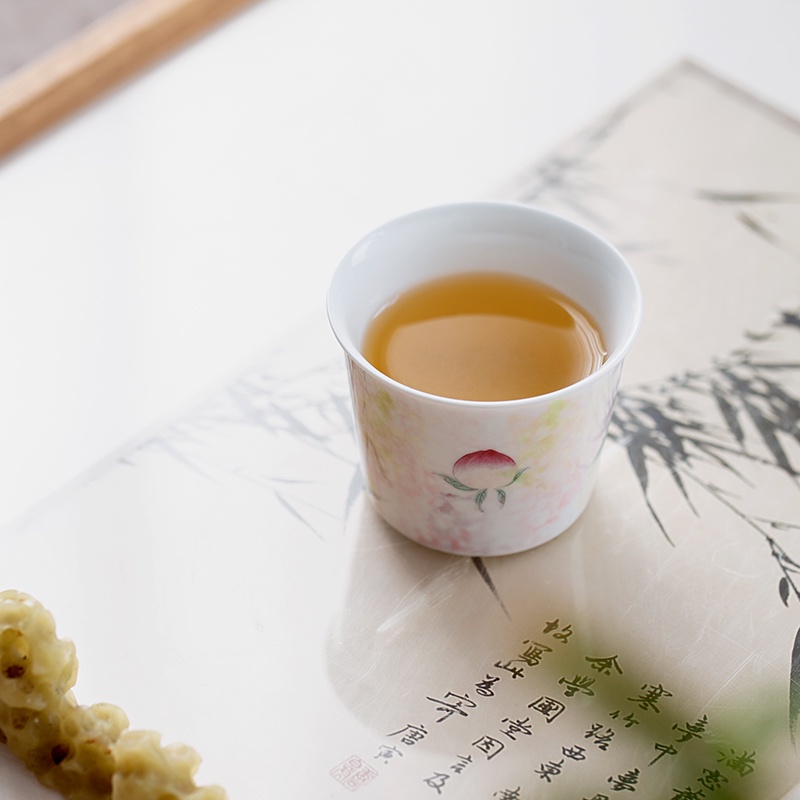 a045-ถ้วยชาเซรามิค-ผงพีช-สไตล์ญี่ปุ่น-สําหรับผู้หญิง