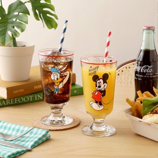 ( พร้อมส่ง ) Mickey Mouse &amp; Friends Goblet Glass 2P Set ชุดแก้วมิกกี้