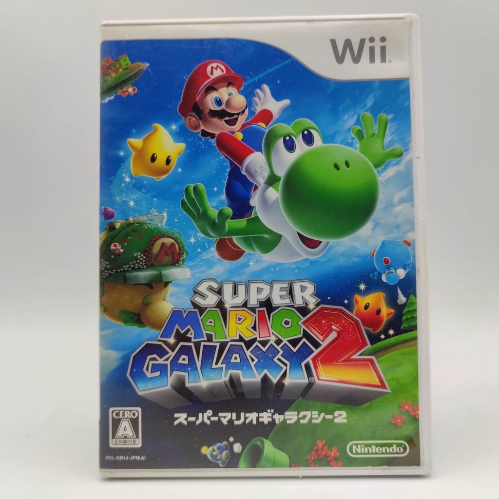 SUPER MARIO GALAXY 2 แผ่นมีรอยบ้าง เล่นได้ แผ่นแท้ Wii JP +มีกล่องใสสวม