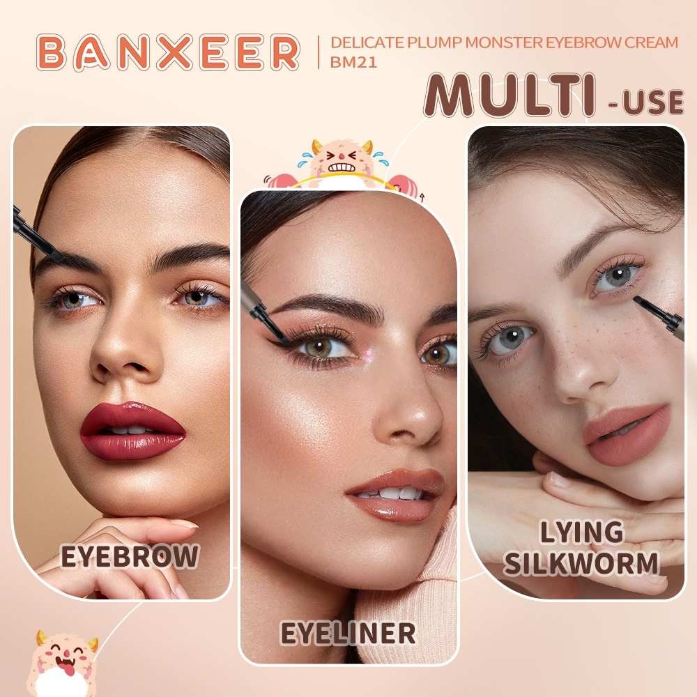 ฺbm21-banxeer-delicate-plum-monster-eyebrow-cream-แบนเซียร์-เขียนคิ้วเจล-แห้งเร็ว-กันน้ำ-24-ชั่วโมง