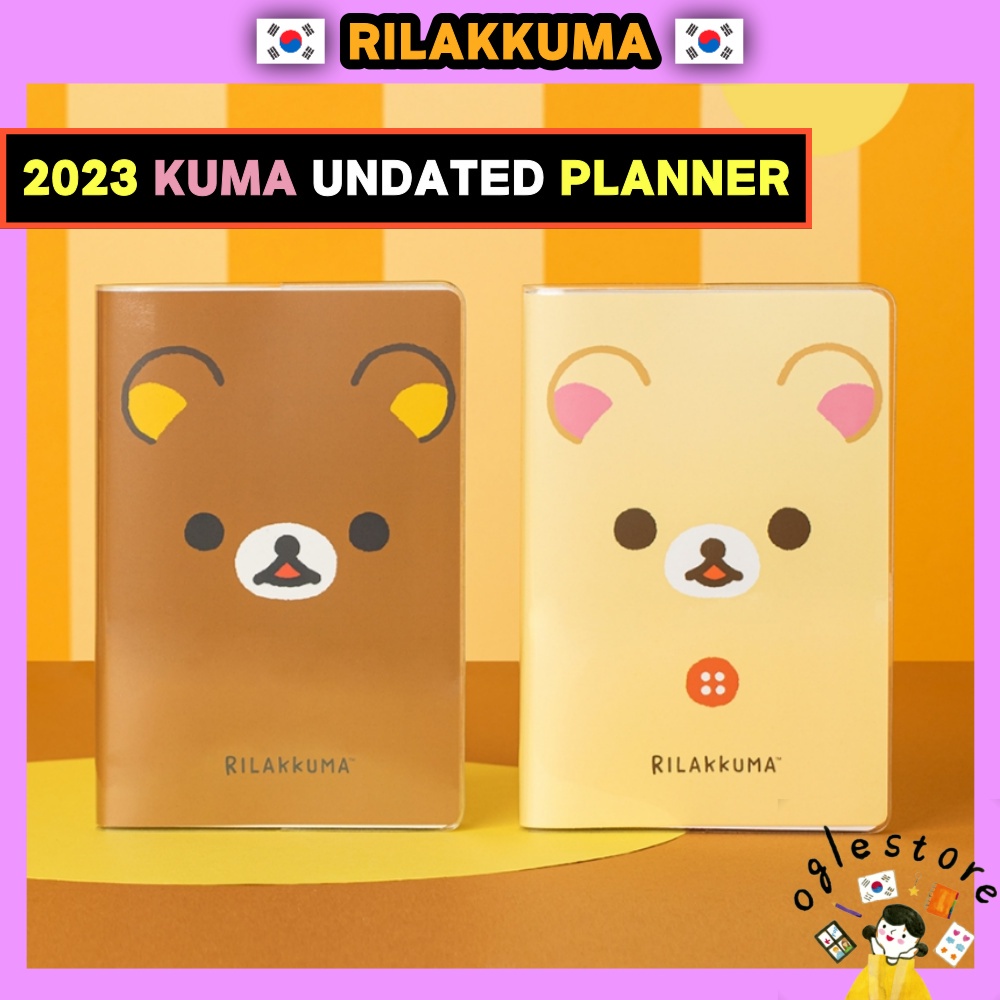 Undated 2023 Planner Rilakkuma Diary 2023 Korean Planner Cute Bear