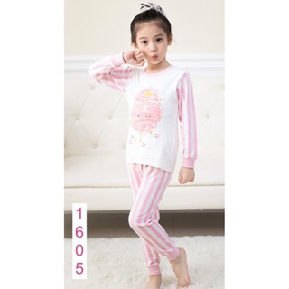 L-PJG-1605-GM ชุดนอนเด็กหญิง แนวเกาหลี สีชมพู Candy 🚒 พร้อมส่ง ด่วนๆ จาก กทม 🚒