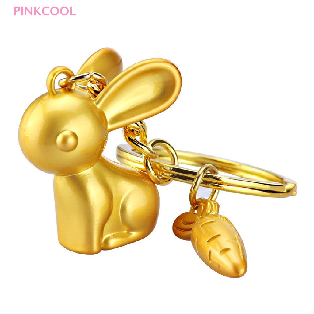 pinkcool-จี้พวงกุญแจโลหะ-รูปกระต่าย-ราศีจีน-สีทอง-สําหรับห้อยกระเป๋าเป้สะพายหลัง-รถยนต์-ของขวัญ-ขายดี