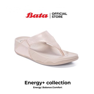 Bata Energy+ บาจา รองเท้าแตะเพื่อสุขภาพแบบหูหนีบ สวมใส่ง่าย ยอดฮิต รองรับน้ำหนักเท้า สูง 1.5 นิ้ว สำหรับผู้หญิง รุ่น Lily สีเบจ 6718252