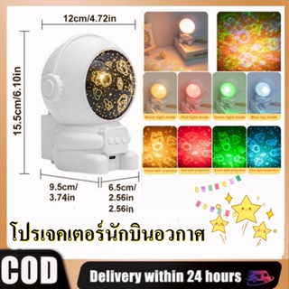 ⚡️⚡️（ในสต็อก）sky projector โปรเจคเตอร์นักบินอวกาศ โคมไฟโปรเจคเตอร์ โคมไฟดาว ไฟตกแต่งห้อง การใช้ชาร์จ USB/4 colors