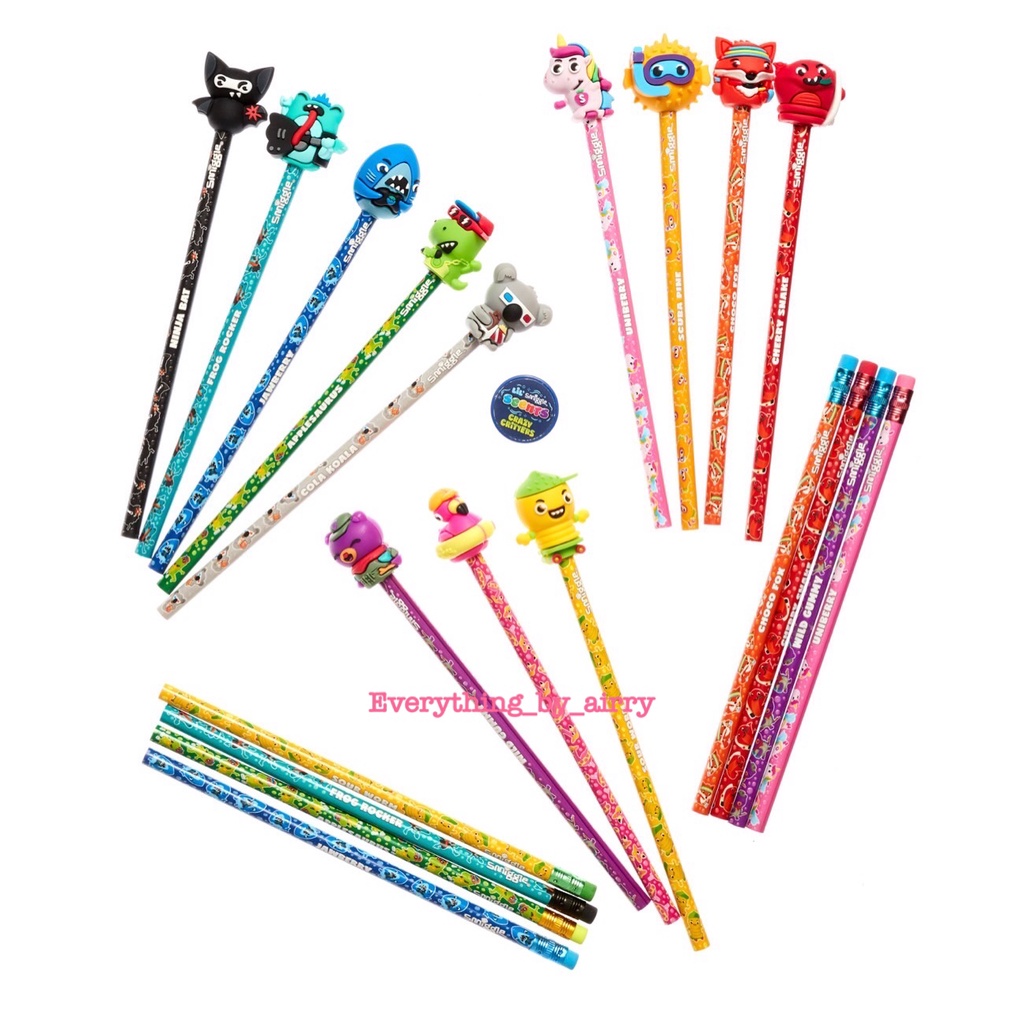 ชุดดินสอสีและดินสอ-smiggle-lil-scents-crazy-critters-scented-pencil-mega-pack-x21