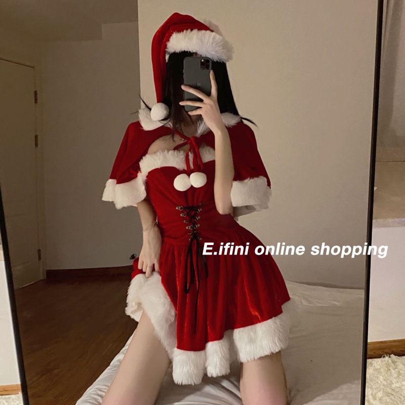 e-ifini-dress-ชุดคริสต์มาส-ชุดสีแดง-012