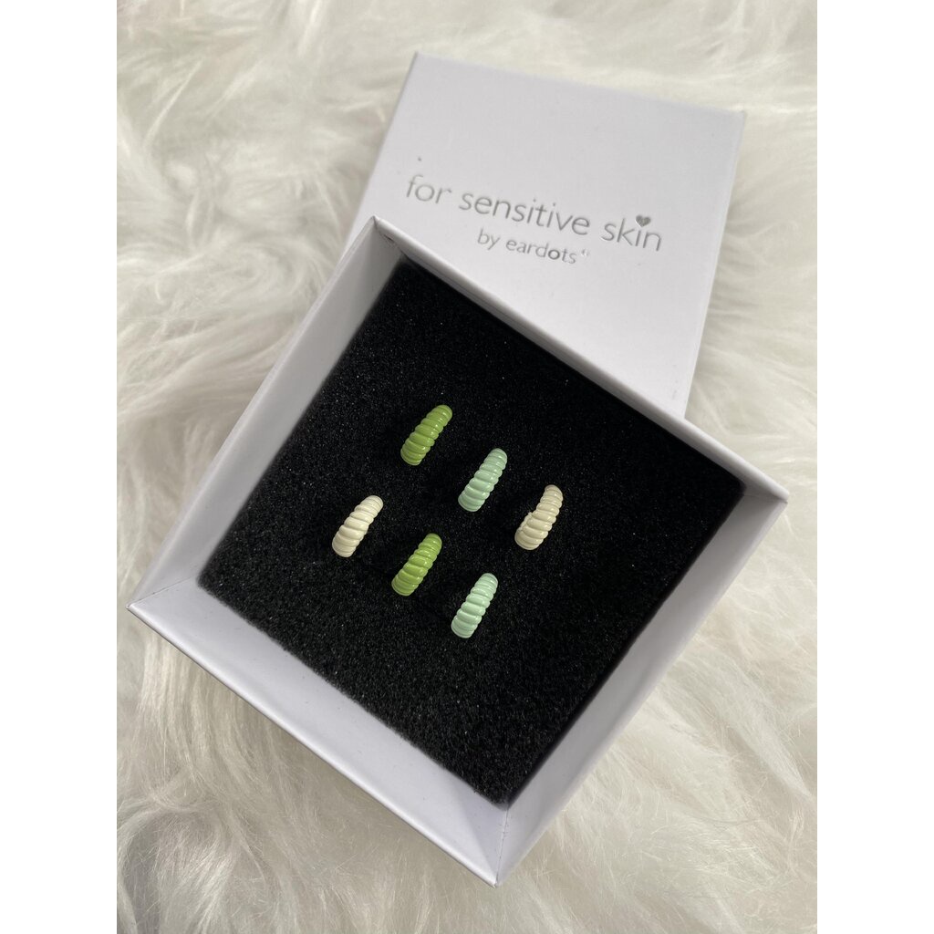 ต่างหูสำหรับผิวแพ้ง่าย-เซต-3-คู่-ทอง18k-green-do-ราคา-เซต-eg940