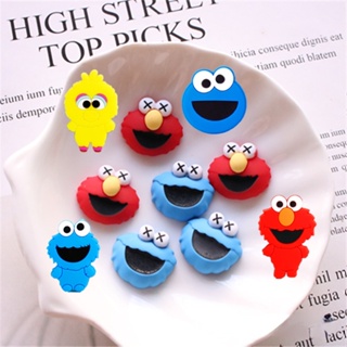 จี้ลายการ์ตูนอนิเมะ Elmo Croc Jibbits Monster Jibitz Charm Pins Sesame Street Jibits Crocks อุปกรณ์เสริม สําหรับตกแต่งรองเท้าผู้หญิง DIY