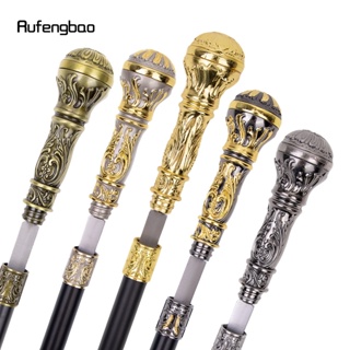 Colorful Luxury Round Handle Walking Stick with 26cm Hidden Plate Self Defense Fashion Cane Plate Cosplay Crosier Stick