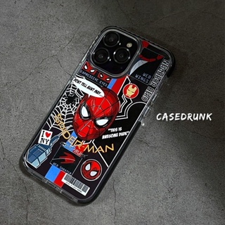 🔥🇹🇭(Premium) Impact Bumper Case Spiderman เคสสำหรับไอโฟน 14Promax 14Pro 14Plus 14 13Promax 13Pro 13 12Promax 12Pro 12 11