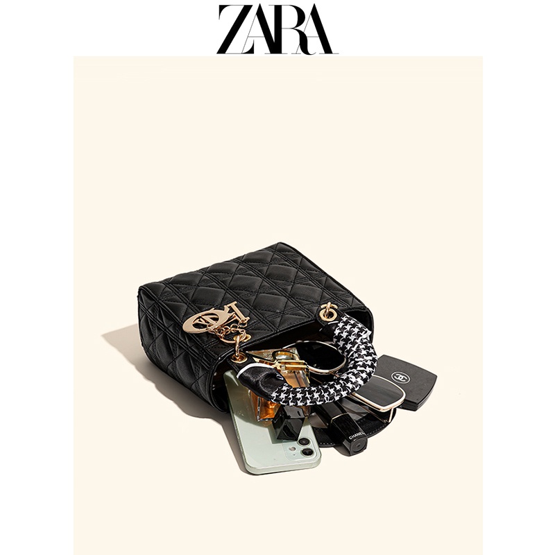 zara-กระเป๋าสะพายไหล่-กระเป๋าถือ-อเนกประสงค์-แต่งสายโซ่คล้อง-สําหรับสตรี-2022