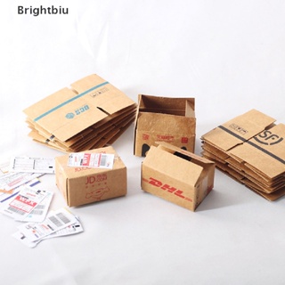 [Brightbiu] กล่องกระดาษ ขนาดเล็ก 1:12 สําหรับตกแต่งบ้านตุ๊กตา 1 ชุด [th]