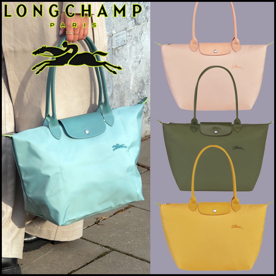 รูปภาพสินค้าแรกของใหม่ แท้ Longchamp Eco-friendly color series กระเป๋า กระเป๋าถือผู้หญิง กระเป๋าสตรี กระเป๋าชอปปิ้ง