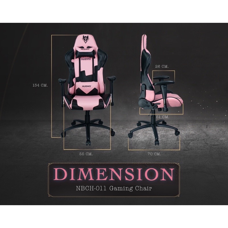 พร้อมส่ง-gaming-chair-nubwo-nbch-011-black-สีดำ-เก้าอี้เกมมิ่ง-เก้าอี้เล่นเกมส์-ดำ