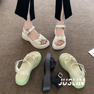 JUSLIN  รองเท้าแตะผู้หญิง รองเท้าแตะ พื้นนุ่ม กันลื่น นุ่ม ใส่สบาย สไตล์เกาหลี สวยงาม Korean Style ins Chic JU220349 37Z230910